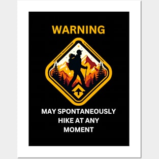 Adventure Seeker Hiking Alert Posters and Art